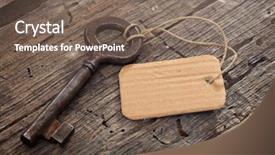  Presentation with lock out tag out key - Audience pleasing slides consisting of old key with a tag backdrop and a violet colored foreground