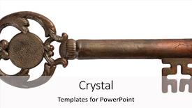  Presentation with key - Cool new slide deck with background eastern local cuisine restaurant backdrop and a tawny brown colored foreground