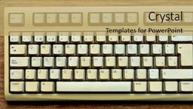  Presentation with keyboard - Presentation design consisting of old keyboard of a computer background and a yellow colored foreground