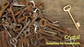  Presentation with old crumpled paper violence against women - Cool new slide set with old keys against wooden background backdrop and a tawny brown colored foreground
