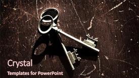  Presentation with old wood - Beautiful PPT theme featuring old keys laying on top backdrop and a wine colored foreground