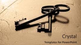  Presentation with old wood - PPT layouts having old keys laying on top background and a coral colored foreground