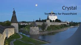  Presentation with holy night - Amazing PPT layouts having old kremlin and holy trinity backdrop and a light blue colored foreground