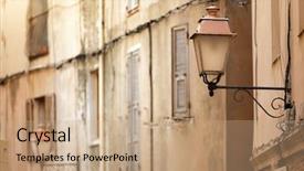  Presentation with old - Colorful presentation theme enhanced with old lamp post in bonifacio backdrop and a  colored foreground