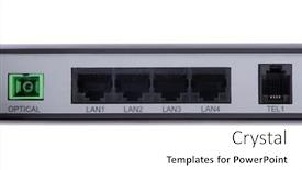  Presentation with connection - Slides enhanced with old-lan-network-and-internet background and a white colored foreground