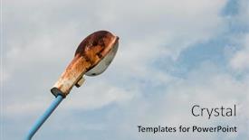  Presentation with electric pole - Amazing presentation having old-lantern-against-the-blue backdrop and a light blue colored foreground