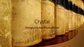  Presentation with law books - Beautiful presentation design featuring old leather law books backdrop and a gold colored foreground