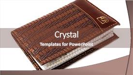  Presentation with old-book - Presentation having old leather pocket phone book background and a tawny brown colored foreground