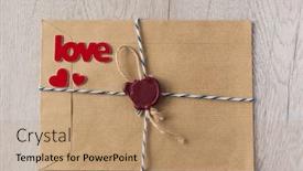  Presentation with old letter - Cool new slides with old-letter-envelope-with-wax backdrop and a coral colored foreground