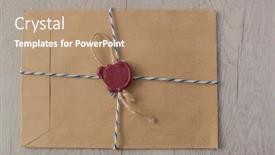  Presentation with old letter - Slide deck consisting of old-letter-envelope-with-wax background and a coral colored foreground