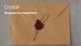  Presentation with old letter - Colorful slides enhanced with old-letter-envelope-with-wax backdrop and a coral colored foreground