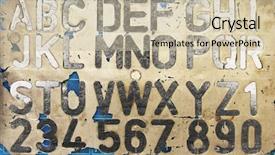  Presentation with old letter - Beautiful slides featuring old letter number stencil abstract backdrop and a soft green colored foreground