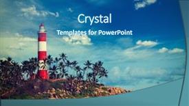  Presentation with old india - Cool new presentation with old lighthouse and wave backdrop and a ocean colored foreground