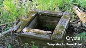  Presentation with deep - Beautiful slide deck featuring old-lost-wooden-well backdrop and a tawny brown colored foreground