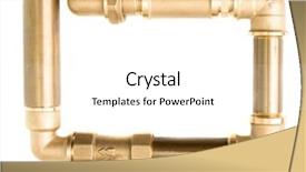  Presentation with pipes - Presentation theme having old machine - water pipes on a white background and a white colored foreground