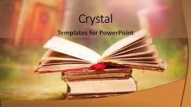  Presentation with magic book - Presentation enhanced with old magic fairytale book background and a coral colored foreground