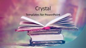  Presentation with magic book - Presentation having old magic fairytale book background and a coral colored foreground