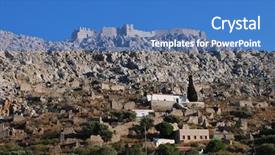  Presentation with knights - PPT layouts enhanced with chalky - old mainly uninhabited village background and a teal colored foreground