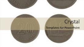 Presentation with old - Audience pleasing slides consisting of old-malaysian-sen-coins-isolated backdrop and a coral colored foreground