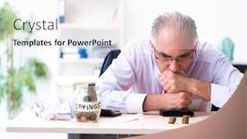  Presentation with accountant - Theme with old-male-accountant-in-budget background and a white colored foreground