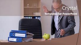  Presentation with budget - PPT layouts having old-male-aggressive-bookkeeper background and a violet colored foreground