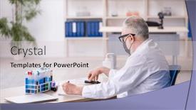  Presentation with chemist - Slide deck consisting of old-male-chemist-working background and a lemonade colored foreground