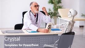  Presentation with cardiologist - Presentation featuring old-male-doctor-cardiologist background and a gray colored foreground