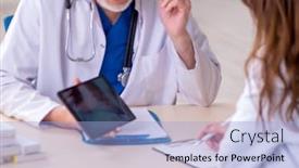  Presentation with old young - Amazing theme having old-male-doctor-radiologist backdrop and a light blue colored foreground