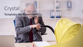  Presentation with new born - Presentation enhanced with old-male-employee-looking background and a lemonade colored foreground