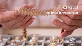  Presentation with workshop - Theme consisting of old-male-jeweler-at-workshop background and a coral colored foreground