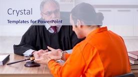  Presentation with old young - Slides with old-male-judge-meeting background and a sky blue colored foreground