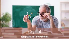  Presentation with classroom - Audience pleasing slide deck consisting of old-male-physicist-student backdrop and a coral colored foreground