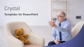  Presentation with old - PPT layouts with old-male-psychologist-and-soft background and a white colored foreground