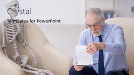  Presentation with skeleton - Slides enhanced with old-male-psychologist-meeting background and a white colored foreground