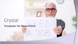  Presentation with budget - PPT layouts consisting of old-male-retired-in-budget background and a sky blue colored foreground