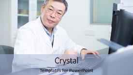  Presentation with data analysis - Cool new PPT theme with old man analysis chemical experimental backdrop and a light blue colored foreground