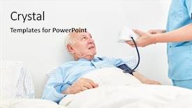  Presentation with caregiver - Presentation theme enhanced with old man as a patient background and a white colored foreground