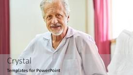  Presentation with nursing - Slide deck with old-man-as-a-senior background and a lemonade colored foreground