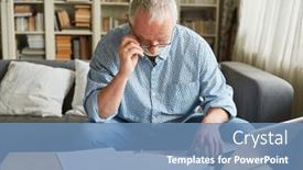  Presentation with old man - Presentation with old-man-at-the-laptop background and a teal colored foreground