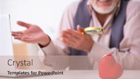  Presentation with marriage - Slides featuring old-man-doing-marriage-proposal background and a coral colored foreground