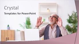  Presentation with marriage - Slide deck consisting of old-man-doing-marriage-proposal background and a sky blue colored foreground