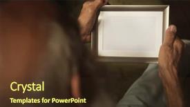  Presentation with old photo - Theme enhanced with old man holding and looking background and a tawny brown colored foreground