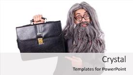  Presentation with uae old man - Theme consisting of old man in funny concept background and a white colored foreground