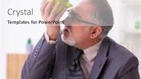  Presentation with old man - PPT layouts consisting of old-man-lover-running-out background and a sky blue colored foreground