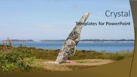  Presentation with old man - Presentation theme having old-man-of-gugh-standing background and a light blue colored foreground