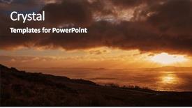  Presentation with old man - Cool new slide deck with old man of storr scotland backdrop and a tawny brown colored foreground