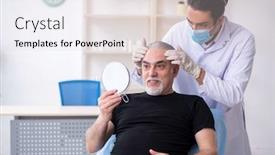  Presentation with plastic surgery - Presentation design with old-man-visiting-young-doctor background and a lemonade colored foreground