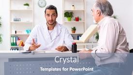  Presentation with cardiologist - Amazing slide deck having old-man-visiting-young-male backdrop and a seafoam green colored foreground