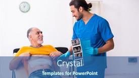  Presentation with old young - Slides consisting of old-man-visiting-young-male background and a ocean colored foreground