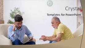  Presentation with old young - Presentation enhanced with old-man-visiting-young-male background and a white colored foreground